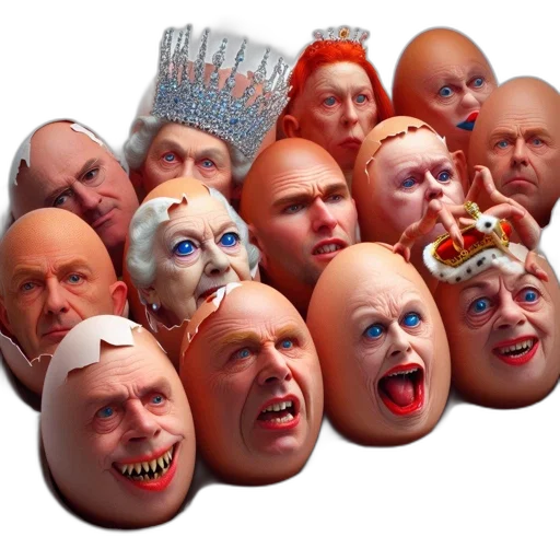 mask, crown, face, 3d render, photorealistic, unusual, tableau, features transparent PNG cut-out