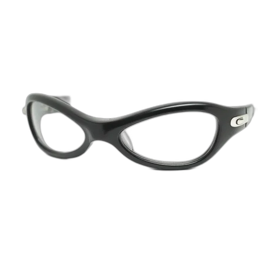 mask, 3d render, pair, black, plastic-framed, glasses, white, temple transparent PNG cut-out