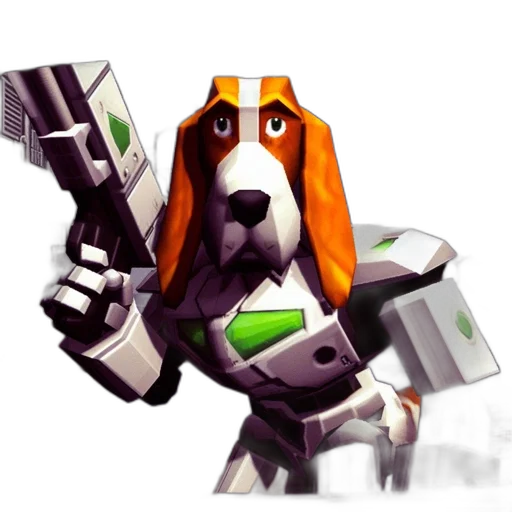 robot, weapon, staff, animal, concept art, pixel art, 3d render, fantasy art transparent PNG cut-out