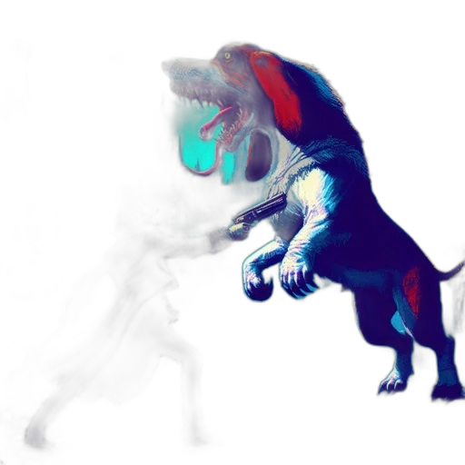 dragon, creature, mask, animal, concept art, fantasy art, pixel art, vaporwave transparent PNG cut-out