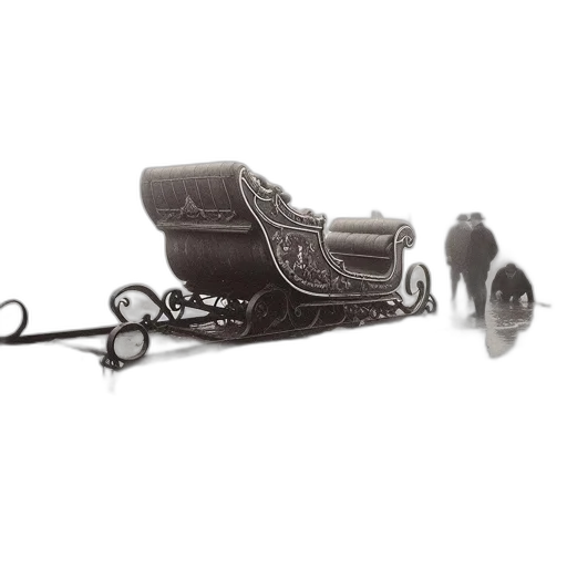 weapon, shoes, crown, jewelry, large, metal, sleigh, partially transparent PNG cut-out