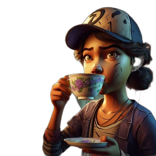 face, hat, food, weapon, 3d render, concept art, photorealistic, fantasy art transparent PNG cut-out
