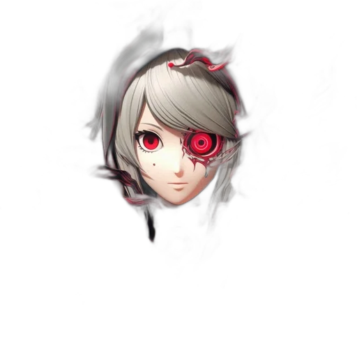 face, mask, staff, weapon, pixel art, anime, concept art, watercolor transparent PNG cut-out