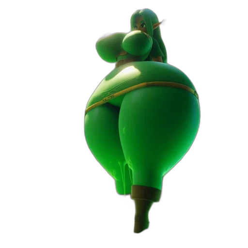 dress, creature, animal, food, concept art, 3d render, green, inside transparent PNG cut-out