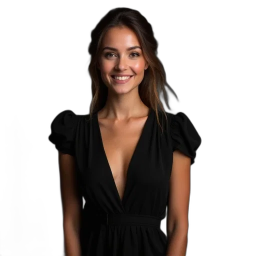 dress, staff, jewelry, face, photorealistic, dark, monochrome, woman transparent PNG cut-out