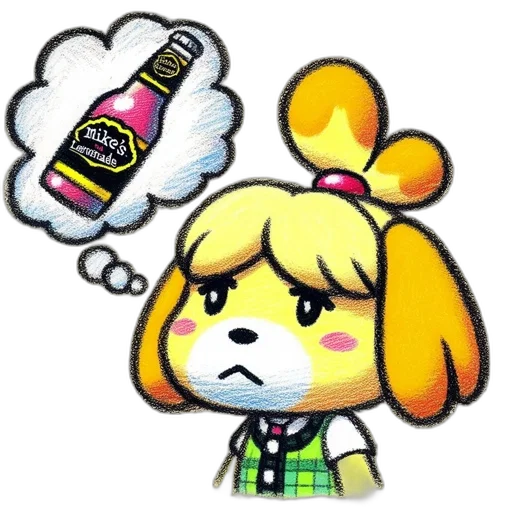 bottle, staff, food, pixel art, vaporwave, concept art, anime, cartoon transparent PNG cut-out