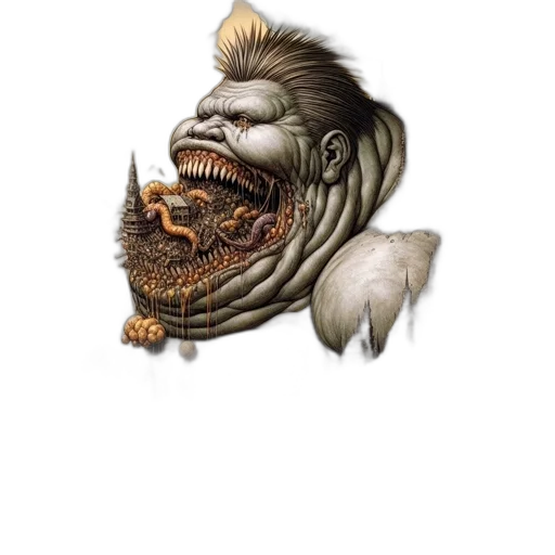 creature, mask, face, animal, concept art, fantasy art, photorealistic, 3d render transparent PNG cut-out