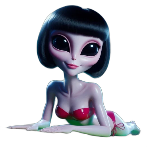 dress, robot, concept art, cartoon, 3d render, fantasy art, outer space, underwater transparent PNG cut-out