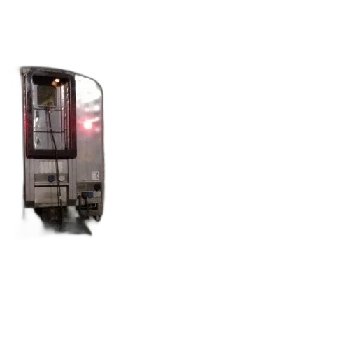 robot, car, 3d render, train, tracks, night, sign, background transparent PNG cut-out