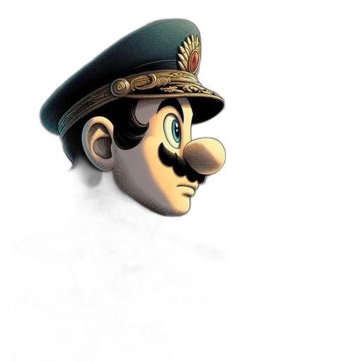 hat, mask, face, staff, 3d render, concept art, photorealistic, pixel art transparent PNG cut-out