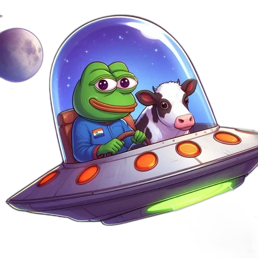 car, concept art, 3d render, cartoon, outer space, illustration, features, frog transparent PNG cut-out