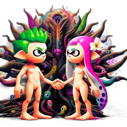 creature, tree, concept art, fantasy art, pixel art, 3d render, outer space, fire transparent PNG cut-out