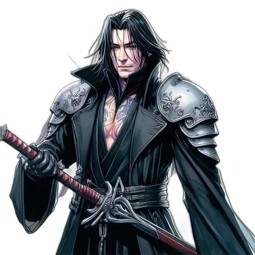 sword, fantasy art, concept art, comic book art, pixel art, male, character, black transparent PNG cut-out
