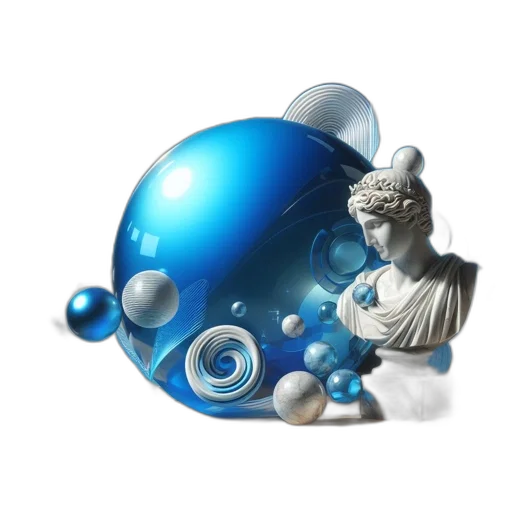 jewelry, crown, dress, robot, 3d render, photorealistic, concept art, fantasy art transparent PNG cut-out