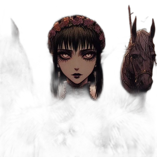 mask, creature, face, animal, fantasy art, concept art, anime, pixel art transparent PNG cut-out