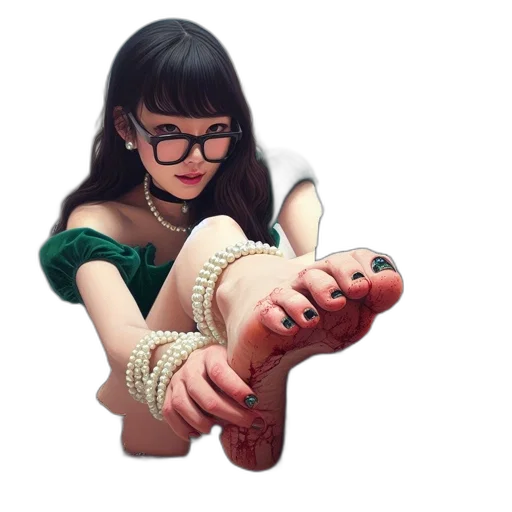 shoes, jewelry, creature, photorealistic, 3d render, cartoon, fantasy art, young transparent PNG cut-out