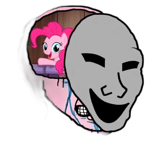 mask, face, robot, creature, cartoon, concept art, vaporwave, anime transparent PNG cut-out