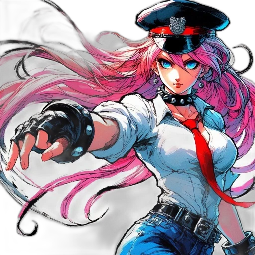 staff, weapon, anime, comic book art, concept art, cyberpunk, colorful, red transparent PNG cut-out