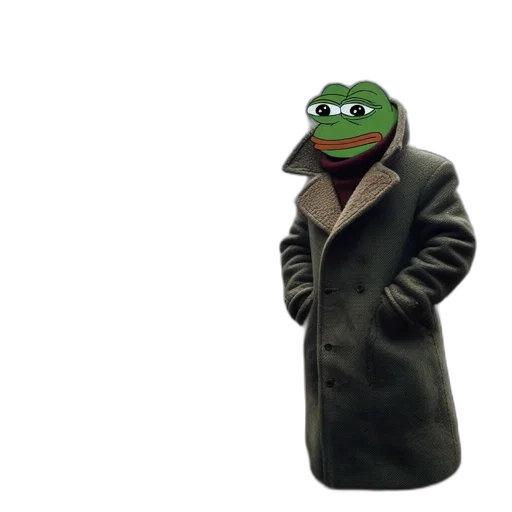 jacket, animal, hat, staff, 3d render, photorealistic, frog, character transparent PNG cut-out
