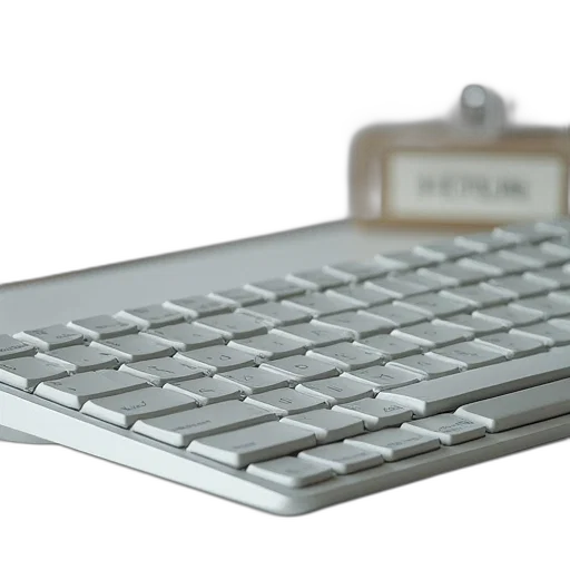 3d render, grey, keyboard, sits transparent PNG cut-out