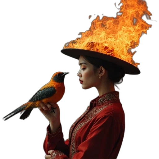 hat, staff, mask, crown, photorealistic, fantasy art, concept art, oil painting transparent PNG cut-out