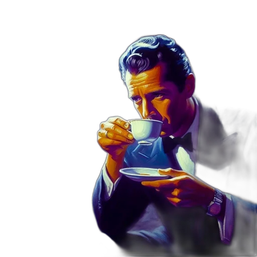 food, face, photorealistic, comic book art, vaporwave, concept art, neon lights, blue transparent PNG cut-out