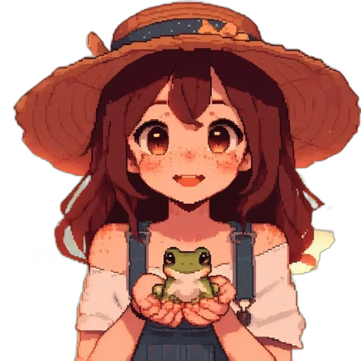 hat, creature, food, animal, pixel art, anime, watercolor, oil painting transparent PNG cut-out
