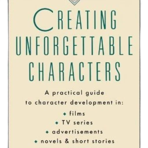 creating, unforgettable, characters, book, cover, green, text, beige transparent PNG cut-out