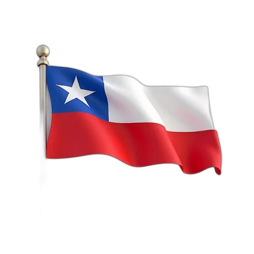 staff, stylized, three-dimensional, representation, flag, red, white, blue transparent PNG cut-out
