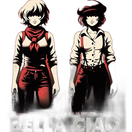 comic book art, concept art, pixel art, anime, red, monochrome, animated, poster transparent PNG cut-out