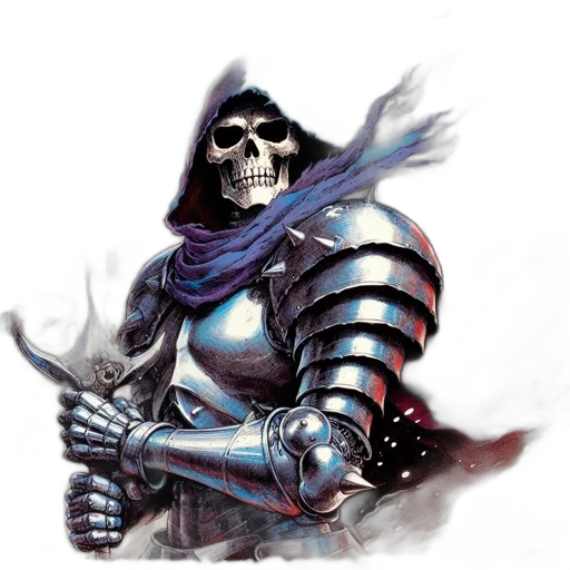 sword, staff, fantasy art, concept art, comic book art, photorealistic, skeletal, warrior transparent PNG cut-out