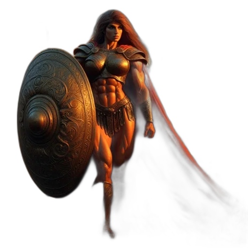 weapon, sword, staff, dress, concept art, fantasy art, 3d render, comic book art transparent PNG cut-out