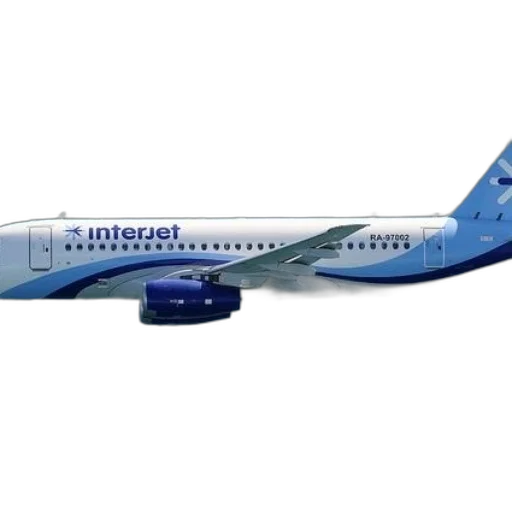 3d render, interjet, airplane, flying, over, ocean transparent PNG cut-out