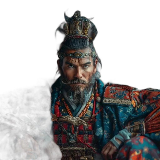 sword, staff, face, crown, fantasy art, concept art, photorealistic, oil painting transparent PNG cut-out