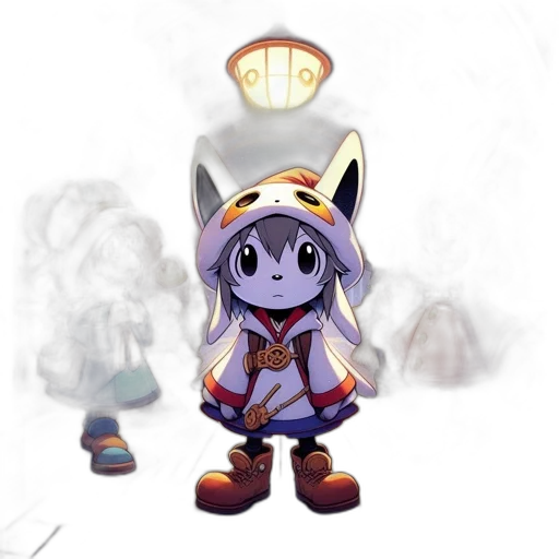 staff, mask, weapon, creature, concept art, fantasy art, pixel art, anime transparent PNG cut-out