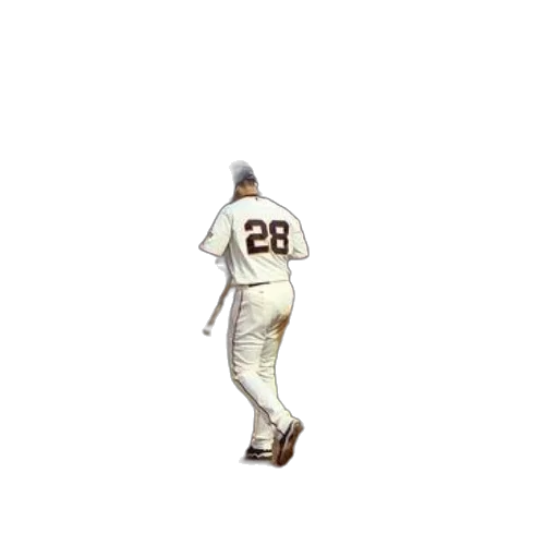 animal, pixel art, concept art, earth tones, baseball, player, number, his transparent PNG cut-out