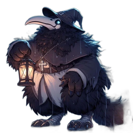 staff, creature, mask, animal, concept art, fantasy art, watercolor, pixel art transparent PNG cut-out