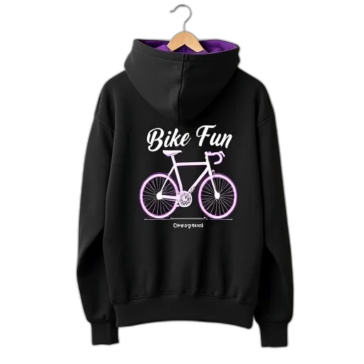 jacket, black, hoodie, purple, trim, hanging, white, wall transparent PNG cut-out