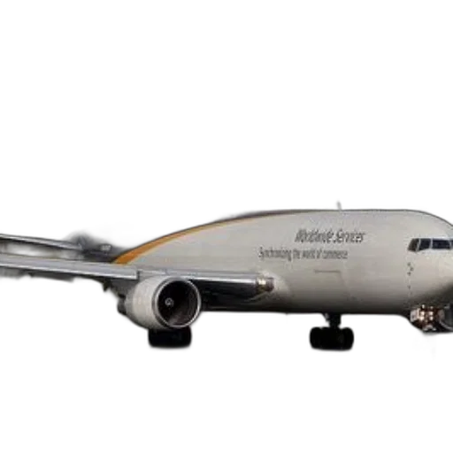 weapon, ups, cargo, plane, runway, slogan, worldwide, services transparent PNG cut-out