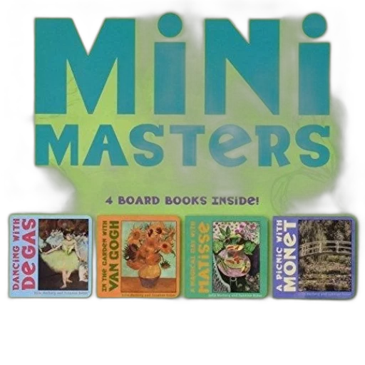 mini, masters, collection, four, board, books, featuring, artwork transparent PNG cut-out