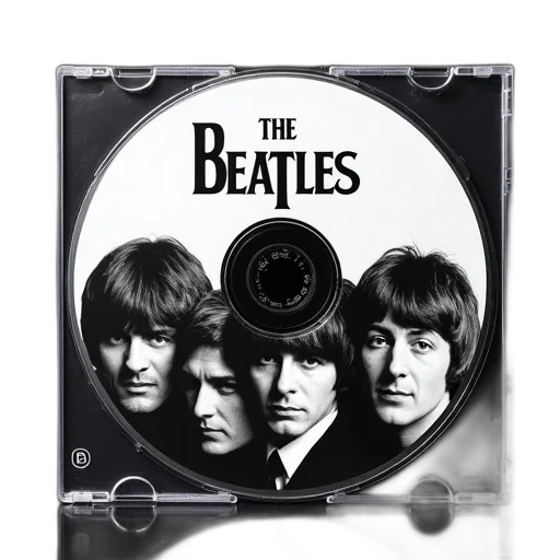 crown, white, label, featuring, text, beatles, black, font transparent PNG cut-out