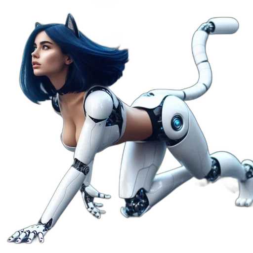 robot, animal, concept art, 3d render, fantasy art, comic book art, anthropomorphic, sleekly transparent PNG cut-out