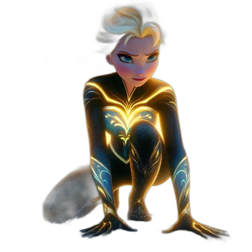 creature, animal, jewelry, concept art, comic book art, fantasy art, 3d render, neon lights transparent PNG cut-out