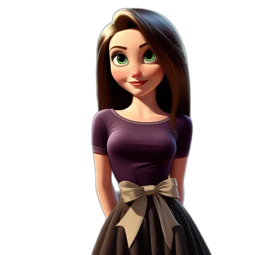 dress, jewelry, 3d render, cartoon, concept art, photorealistic, animated, female transparent PNG cut-out