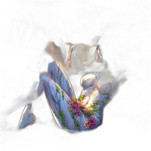 flower, crown, jewelry, mask, concept art, photorealistic, fantasy art, 3d render transparent PNG cut-out
