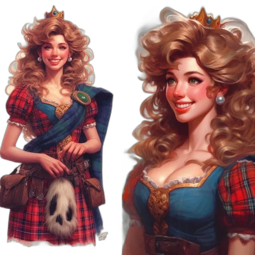 dress, concept art, fantasy art, comic book art, photorealistic, red, golden, two transparent PNG cut-out