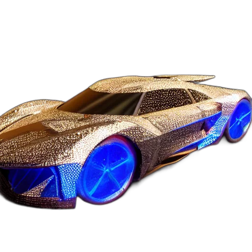 car, 3d render, concept art, cyberpunk transparent PNG cut-out