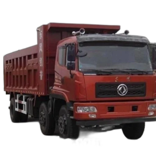 photorealistic, 3d render, concept art, image, shows, red, dump, truck transparent PNG cut-out