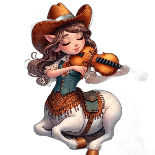 hat, dress, staff, fantasy art, concept art, pixel art, cartoon, unicorn-like transparent PNG cut-out