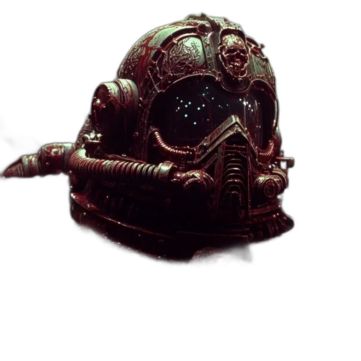 mask, robot, creature, weapon, concept art, 3d render, fantasy art, pixel art transparent PNG cut-out